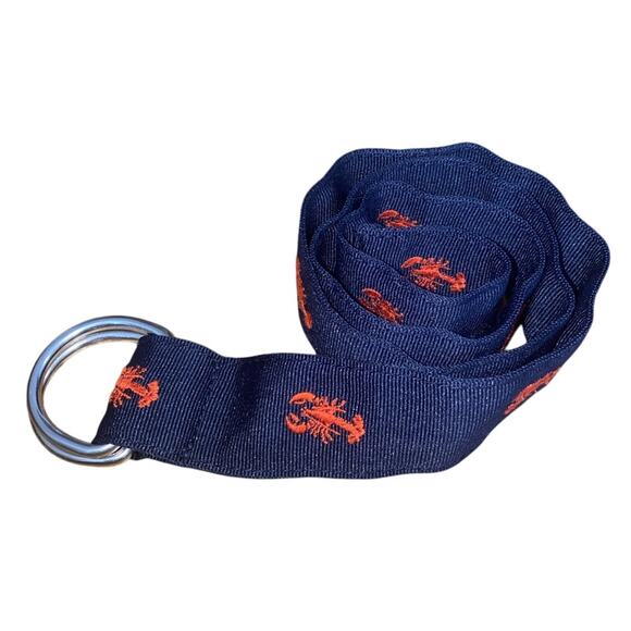 J Crew CrewCuts Navy Background Red Lobsters Large EUC - Picture 1 of 4